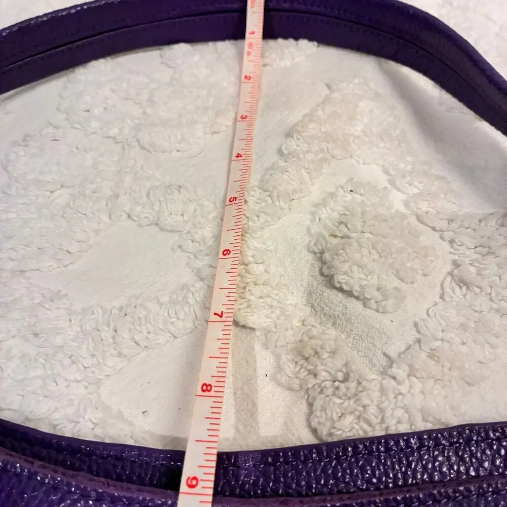 EUC Tote Le Monde Purple Pebble Leather Hobo Shoulder Handbag